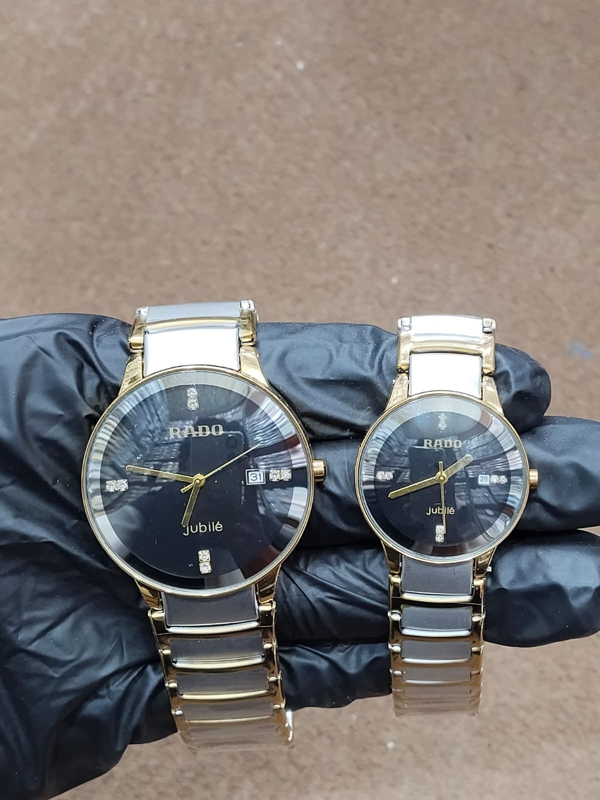 Rado Centrix Jubilé Two-Tone Couple Watch Set